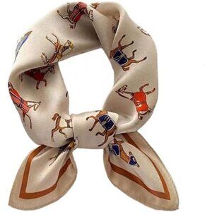 Womens 100 Percent Mulberry Silk Hair Scarf Square Satin Head Wrap Sleeping